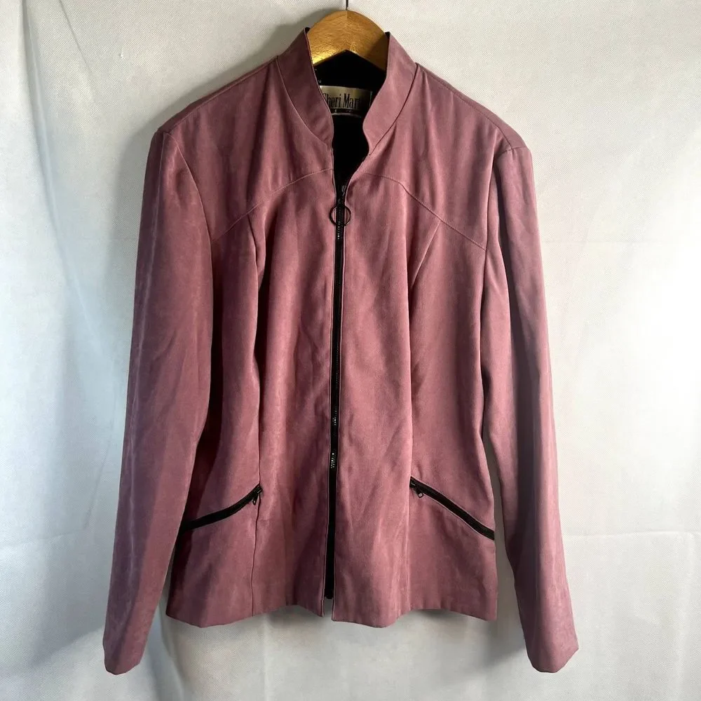 Sheri‎ Martin Purple Full Zip Jacket Size Medium